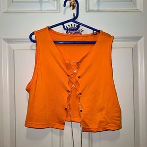 Hot orange tank top, never worn